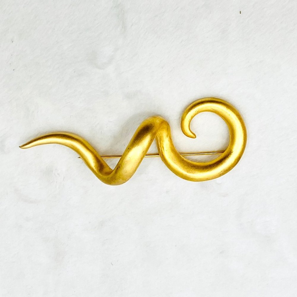 Vintage '80s Dimensional Squiggle Brooch/Pin - Picture 3 of 4